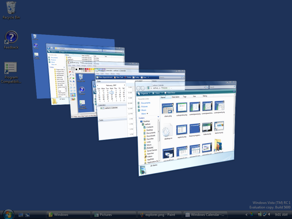 Windows Vista Flip 3D (2006)